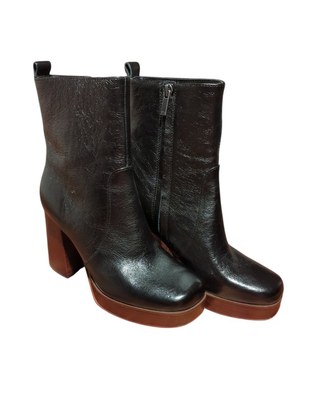 Marc Fisher LTD Black Marysa Block Heel Platform Bootie. Size 8m
